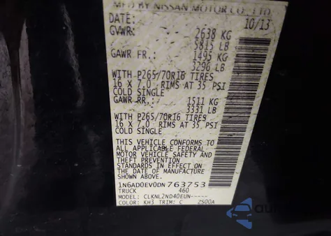 2013 Nissan Frontier Sv z USA, uszkodzony, nr VIN 1N6AD0EV0DN763753